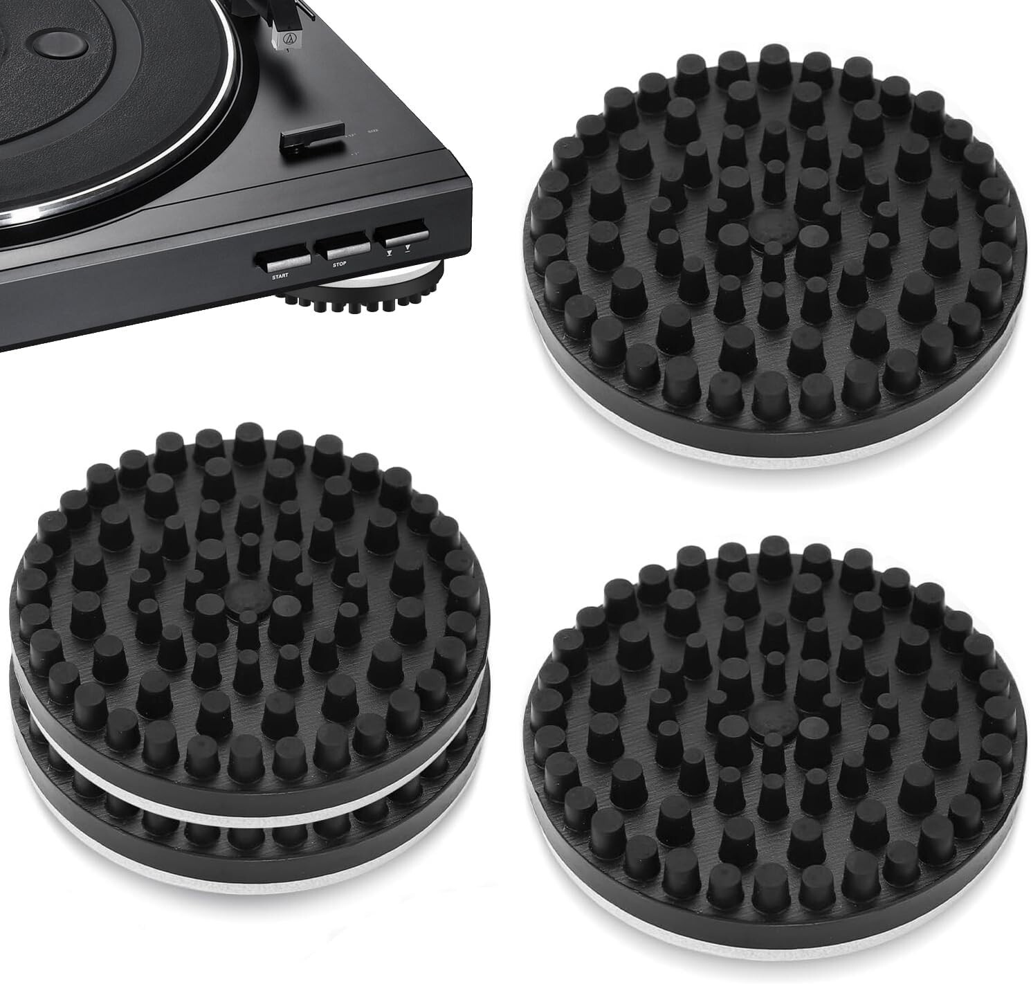 Turntable Isolation Feet Anti-Vibration Isolation Pads for Record Player