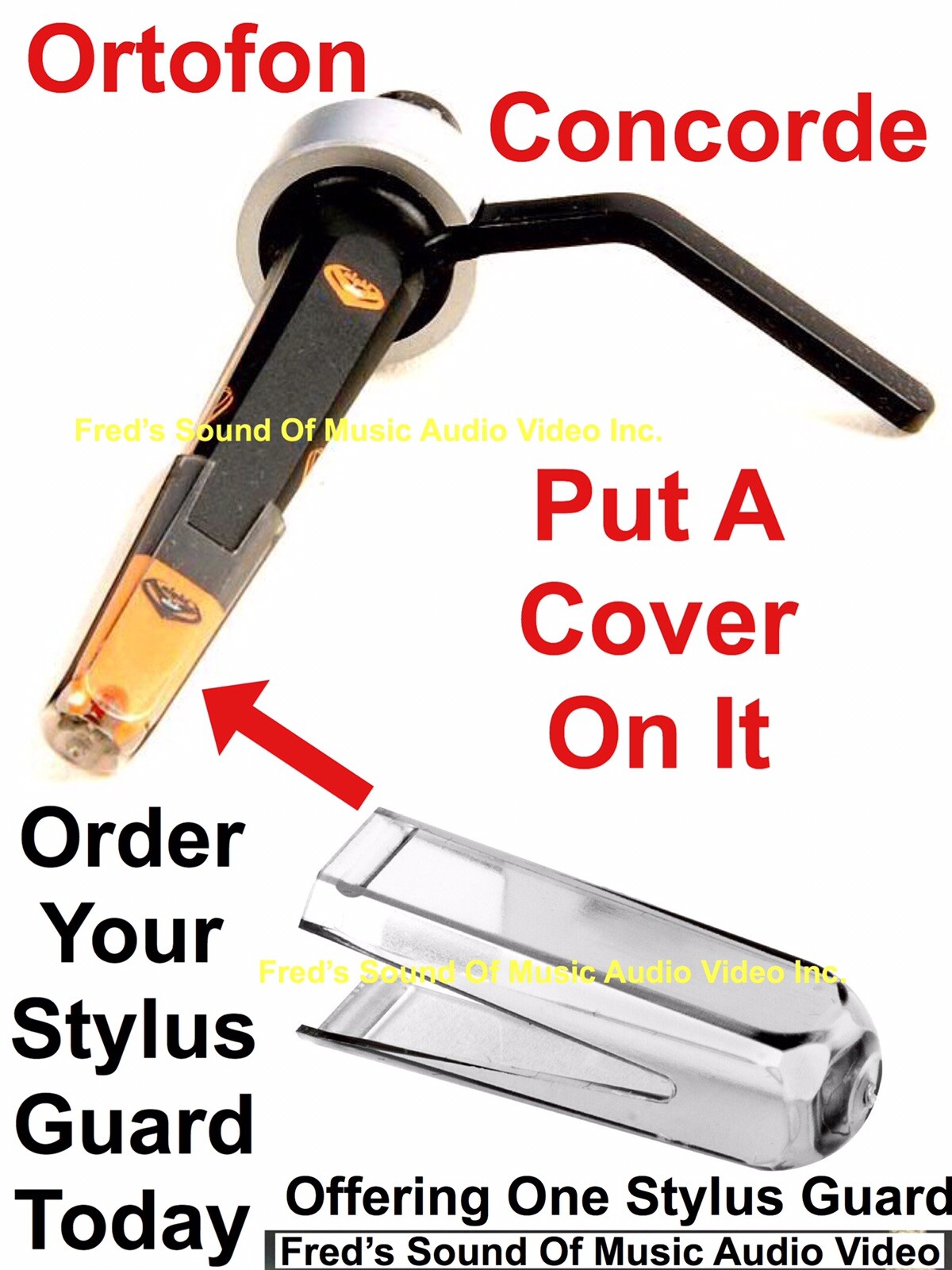 Concorde Ortofon Cartridge Stylus Guard Cover & OM Needle Each sku6410