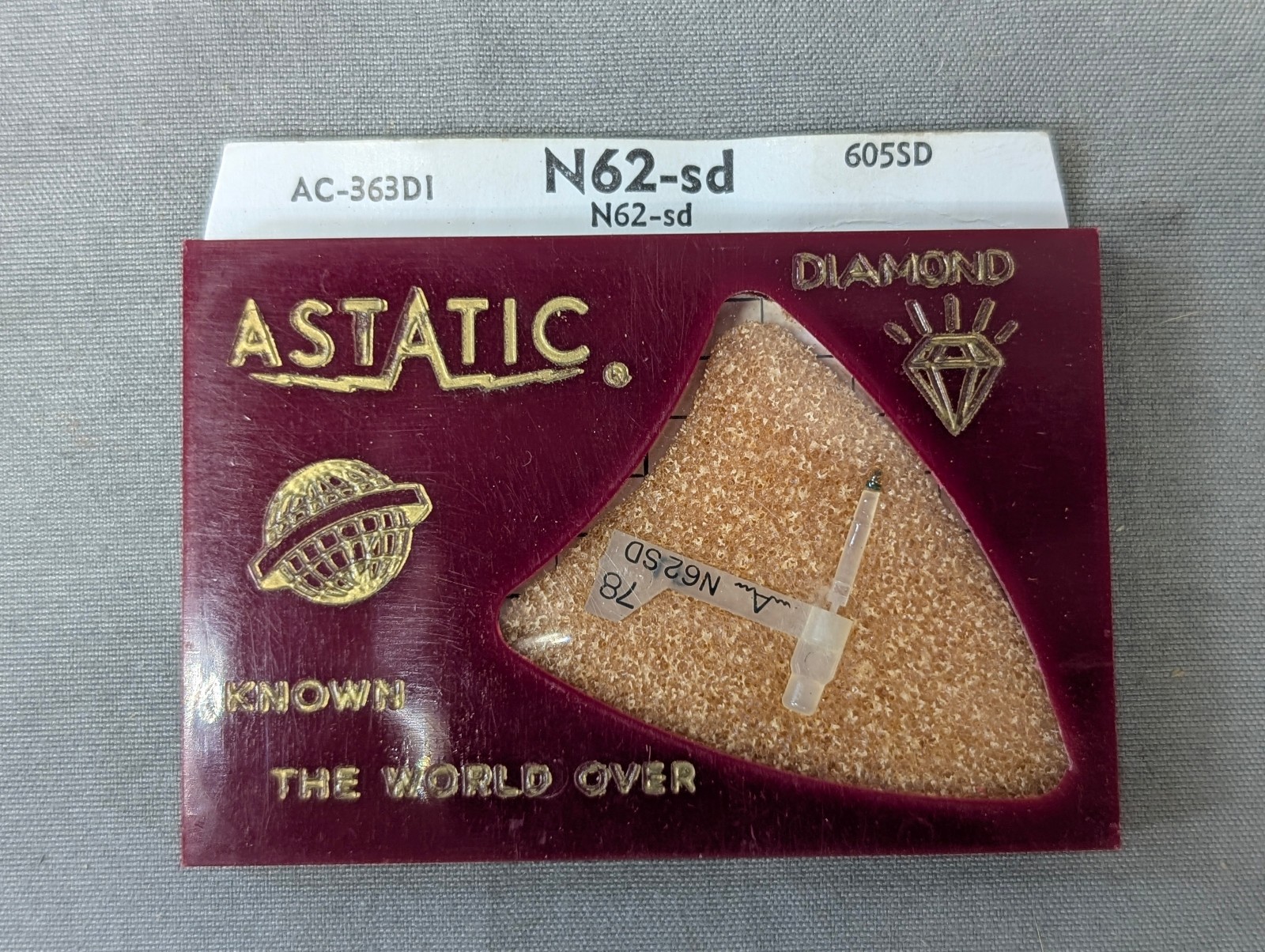 Astatic Diamond Stereo Needle Stylus N62sd AC 363DI 605sd