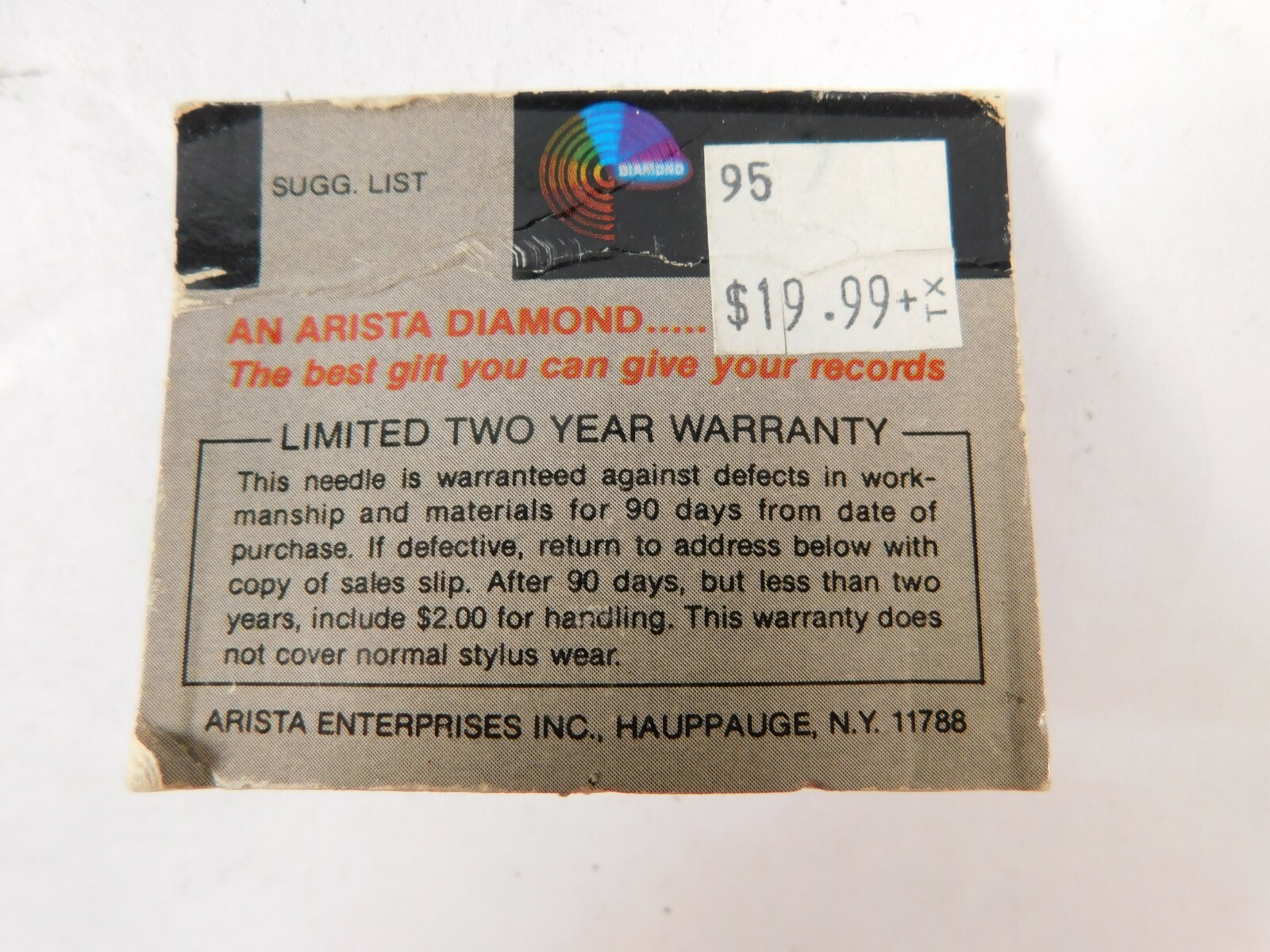 NOS Vintage Arista 30-140 Phono Needle Diamond Tip Stylus