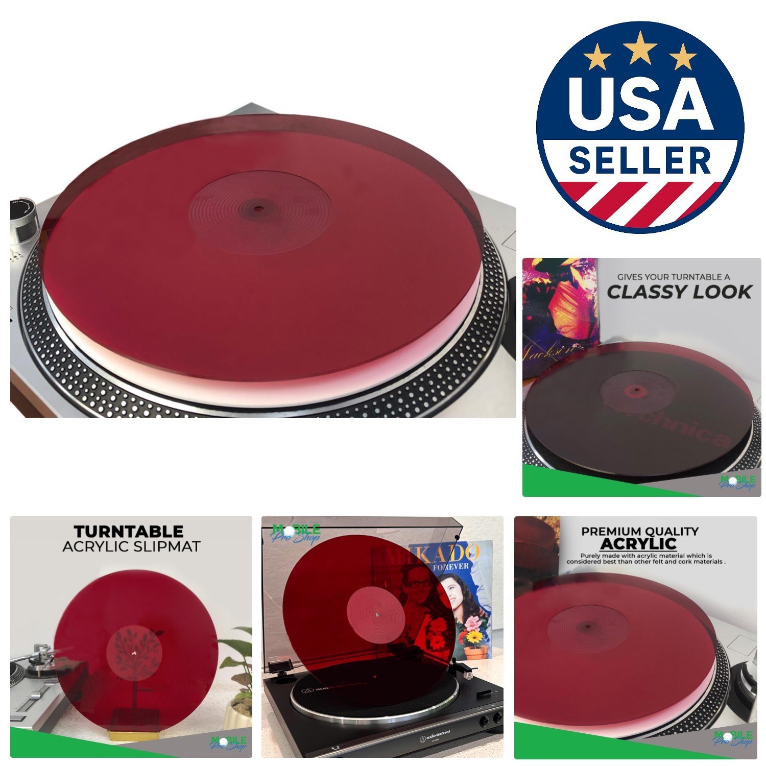 Universal 12″ Turntable Slipmat – Reduce Static & Elevate Your Vinyl Experience