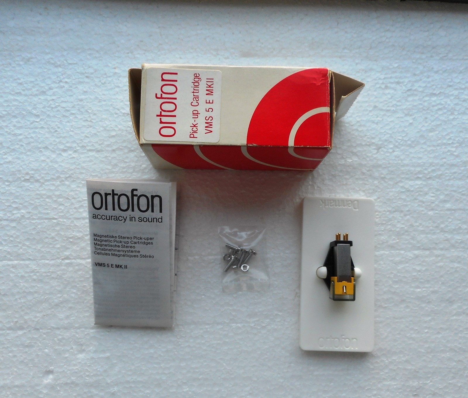 VINTAGE ORTOFON PICK-UP CARTRIDGE VMS 5 E MKII + NEEDLE NOT USED IN THE BOX