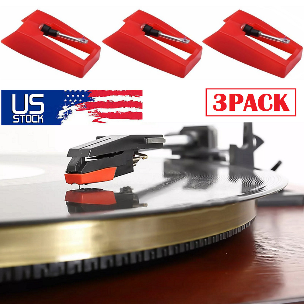 3Pcs Needle Turntable Diamond Replacement Stylus Needles For Vinyl Record USA