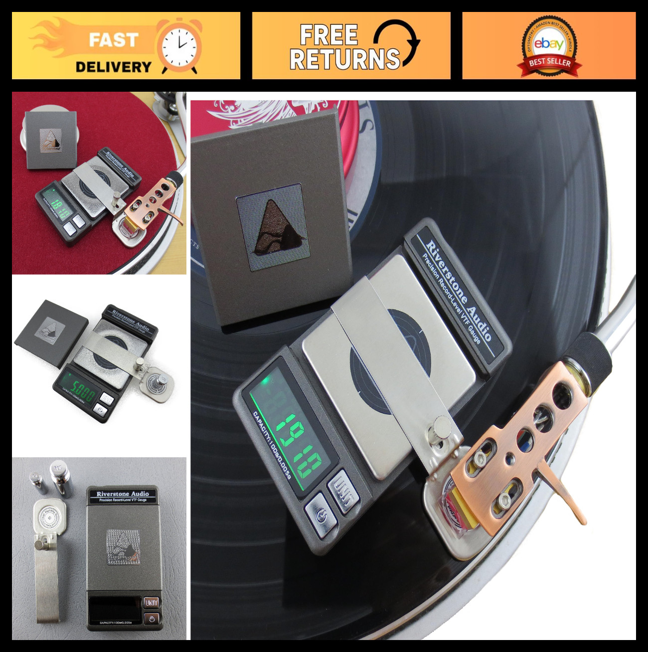 Digital Turntable Stylus Force Scale Gauge – Precision VTF Measurement, 0.005g R