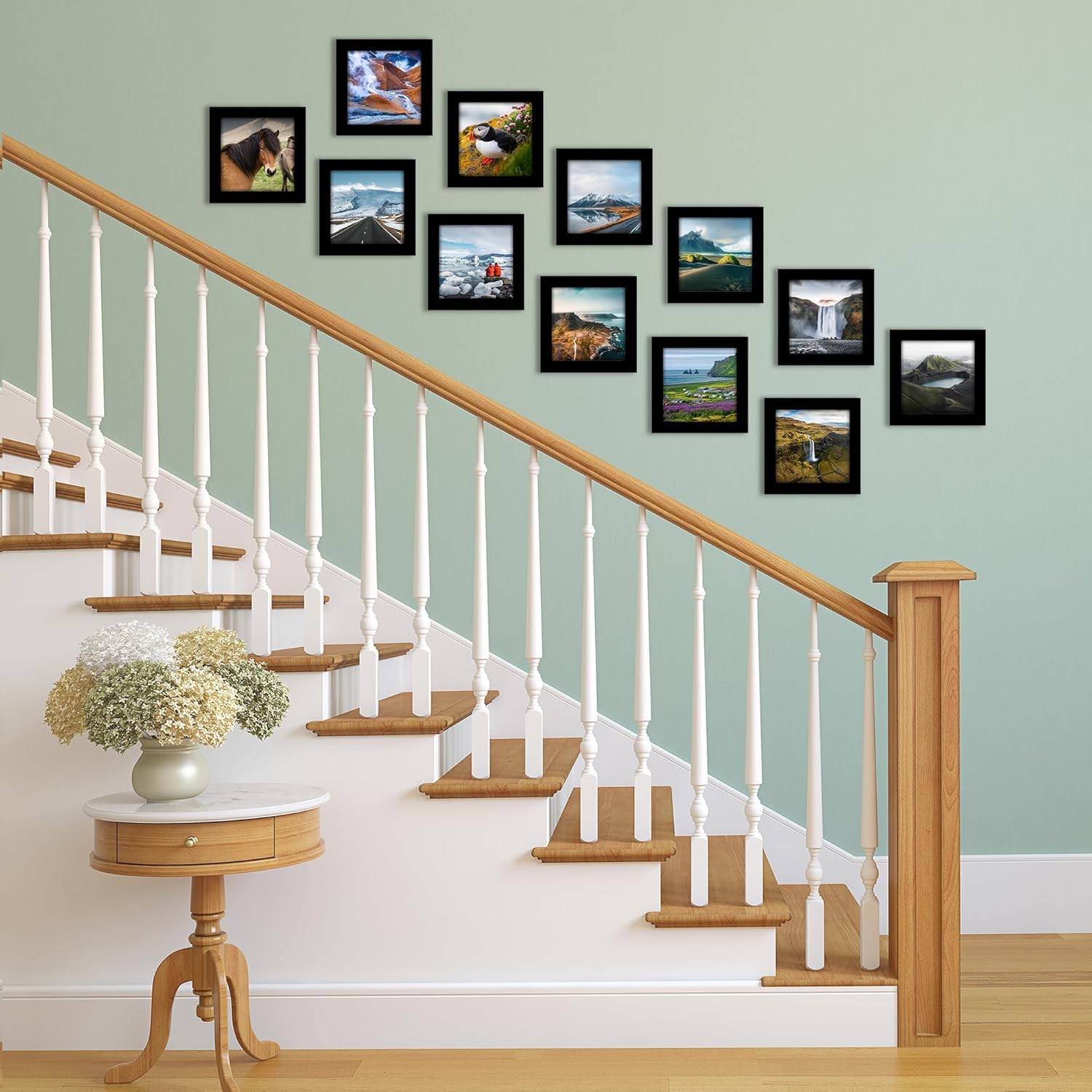 Americanflat 5×5 Picture Frame with Polished Plexiglass – Set of 5×5, Black