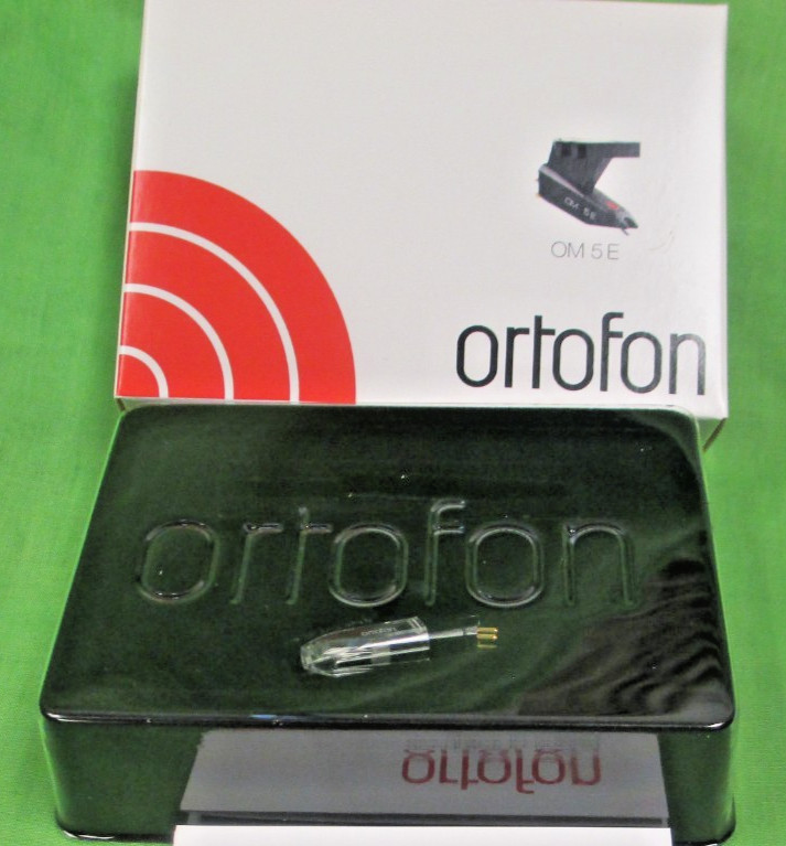 NEW GENUINE ORTOFON OM 5E WITH ELLIPT STYLUS ON DUAL TURNTABLE TYPE SLED