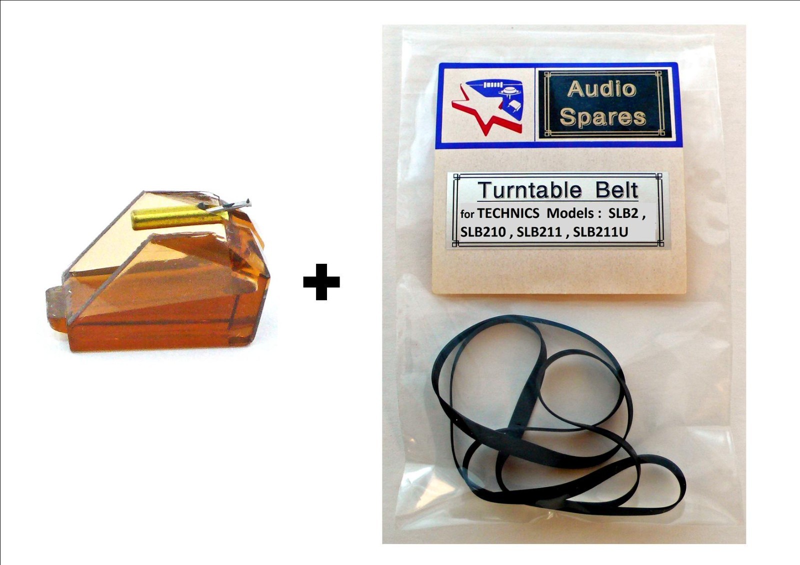 Diamond Stylus + BELT: TECHNICS Models SLB2 SLB210 SLB211 SLB211U SLB303 SLB2002
