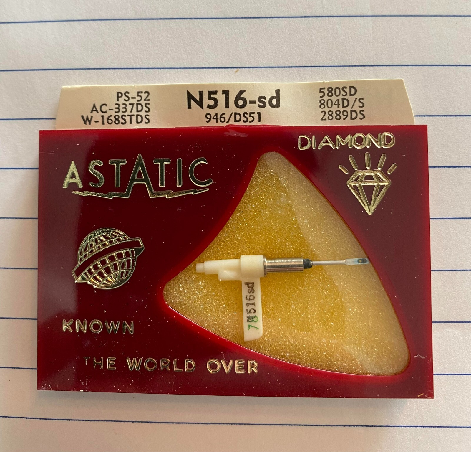 Astatic N516-sd Needle Stylus Philips/Norelco 946/DS51 PS-52 AC-337DS W-168STDS
