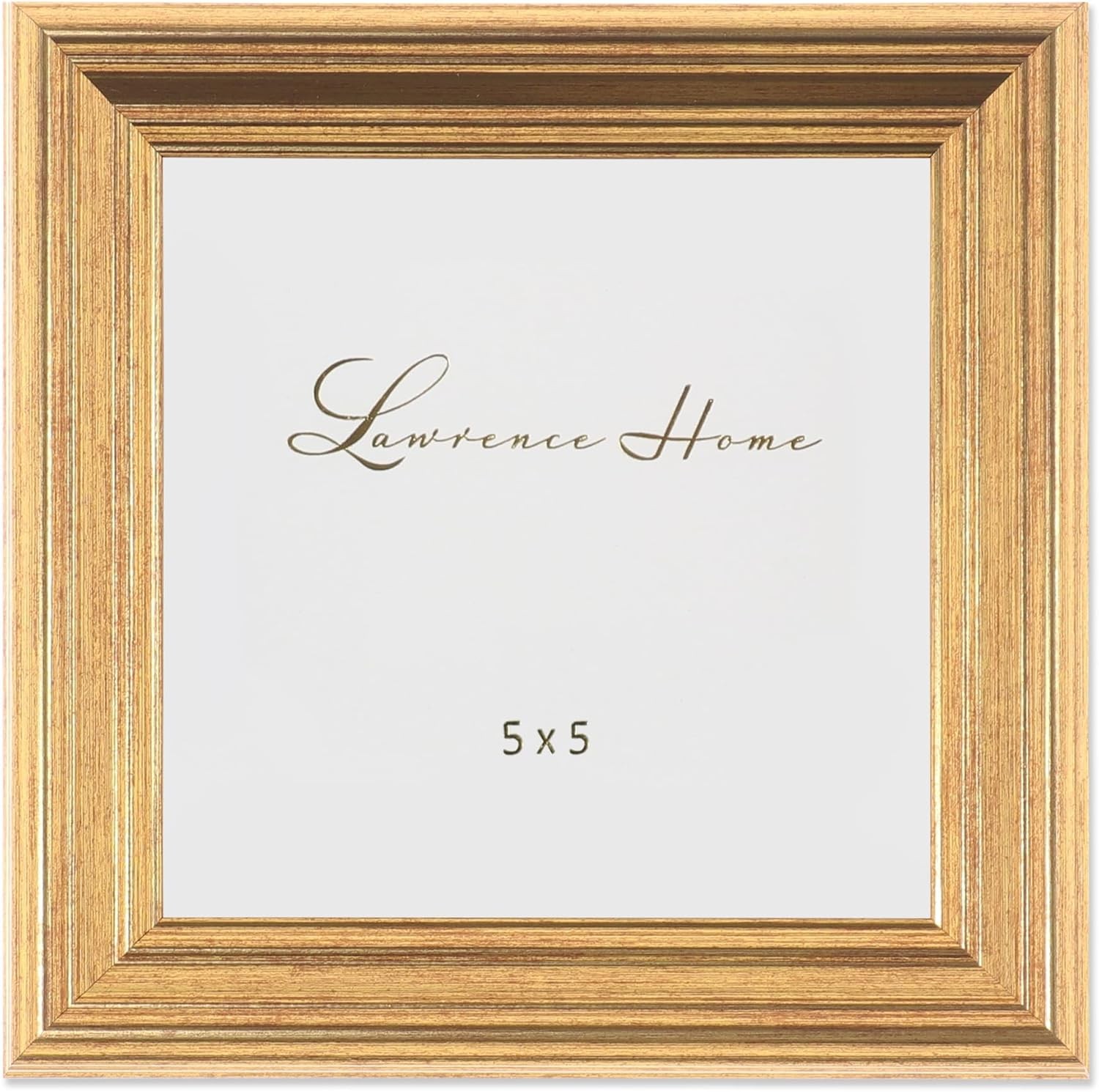 Lawrence Frames 5″L x 5″W Sutter Burnished Gold Picture Frame 5×5,