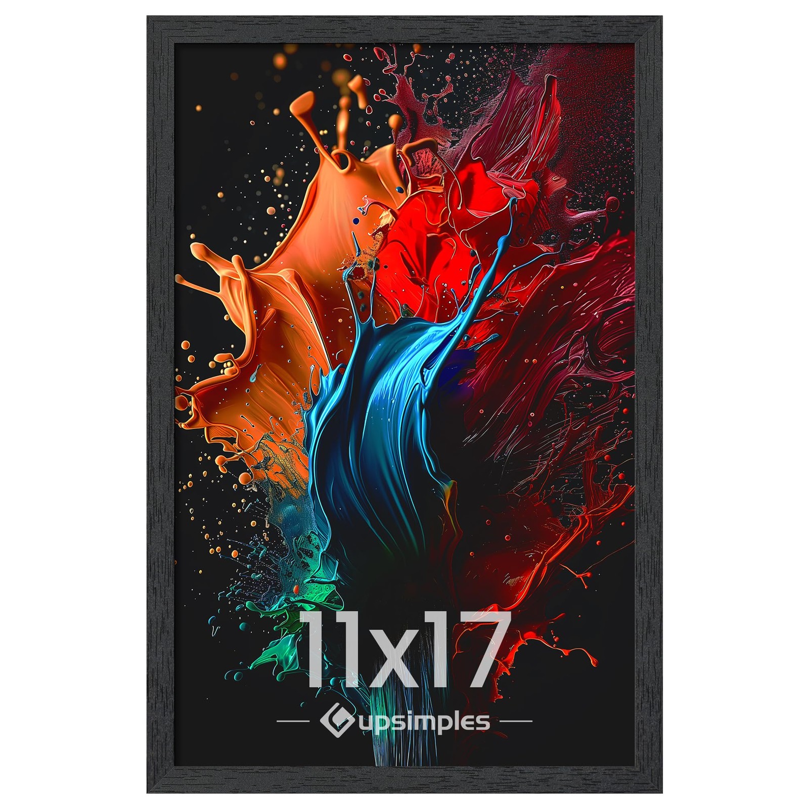upsimples 11×17 Picture Frame, Wall Gallery Photo Frames with 11×17, Black