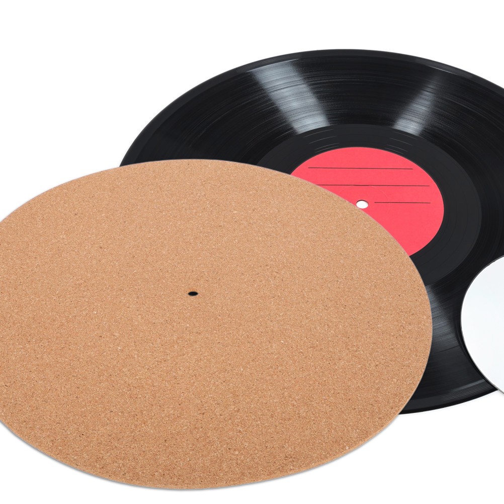 Reusable Cork Slipmat for Vinyl Records Anti Slip Turntable Record Pad