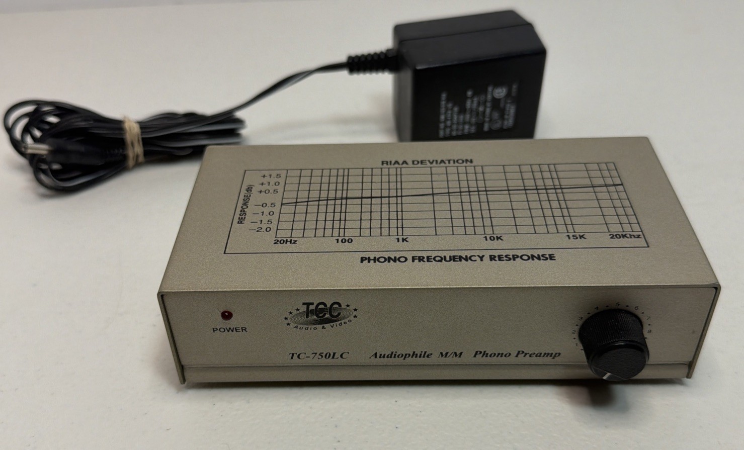 TCC TC-750LC Audiophile M/M Phono Preamp With Power Supply Frequency Response