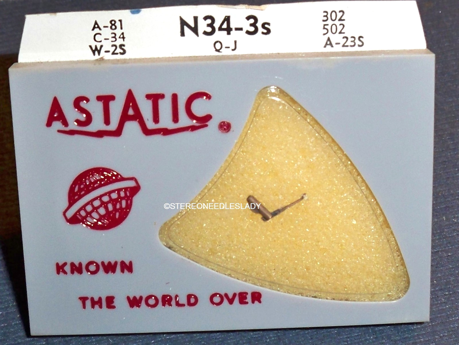 PHONOGRAPH NEEDLE Astatic N34-3s for Astatic Q-33 J M X Astatic CAC LQD 46 48