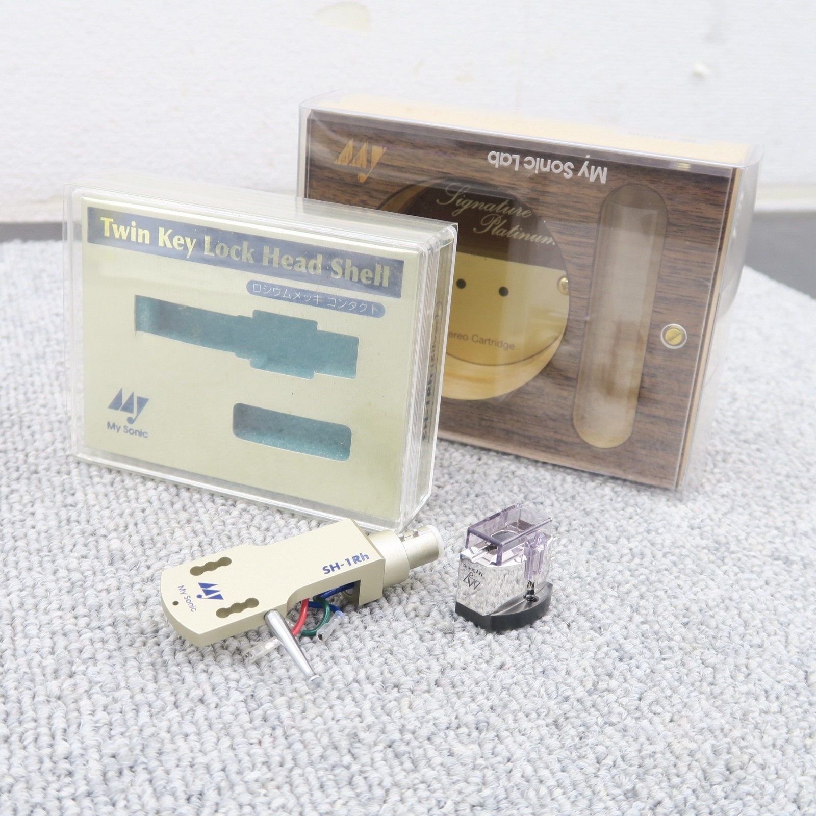 My Sonic Lab Signature Platinum + SH-1RH MC Cartridge Set Tested Working JP