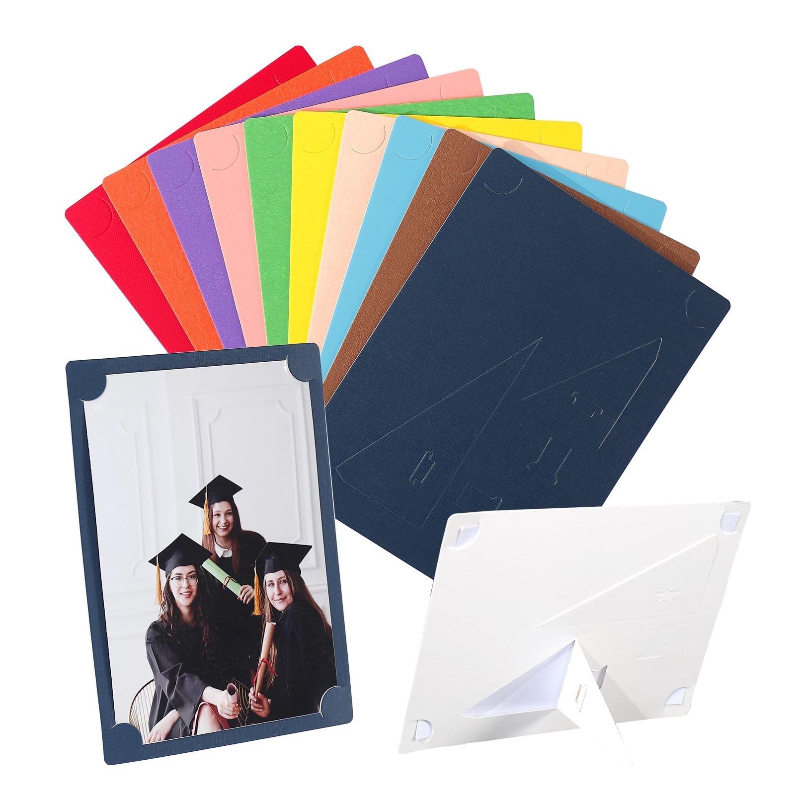 HOTUO 4×6 Paper Frames Set of 10, Colorful Cardboard Picture 4×6, Multicolour