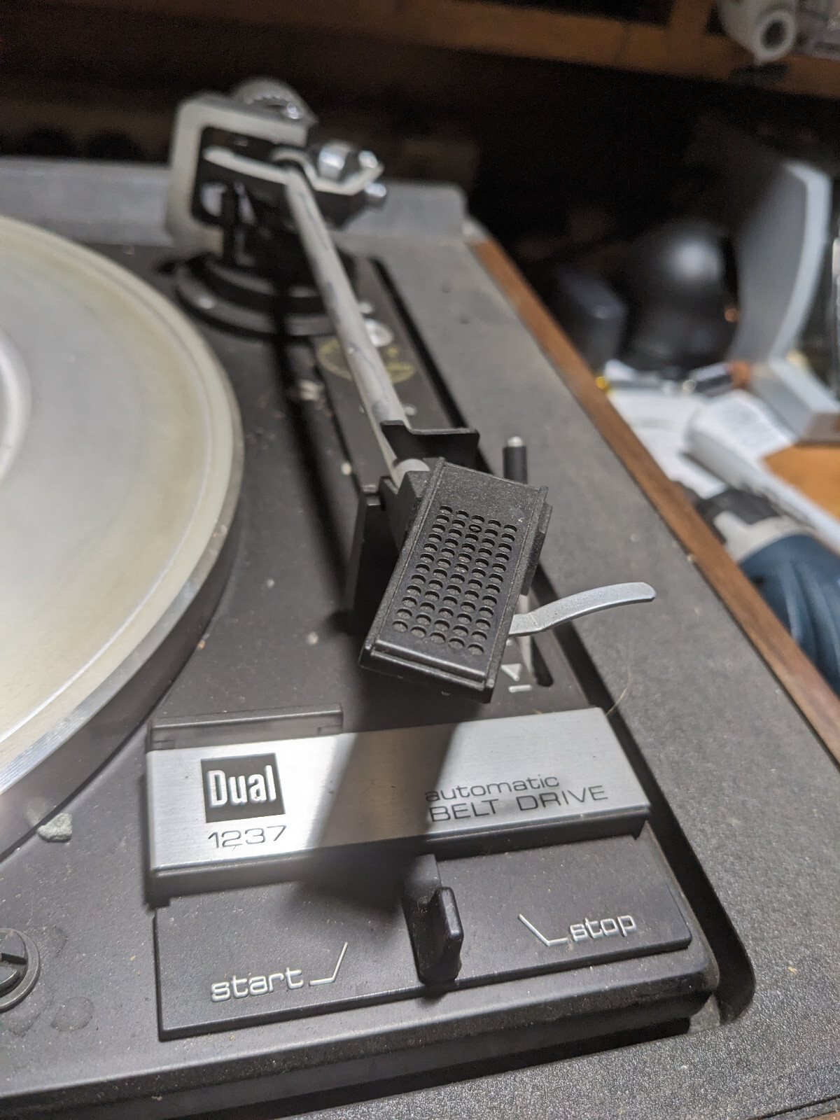Vintage Dual 1237 turntable parts:Shell,screws,gear,lever and more