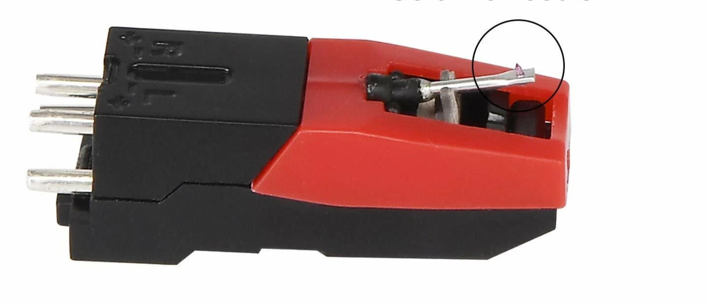 3 phonograph cartridges w/ diamond stylus needle – 33 1/3, 45 & 78 rpm records