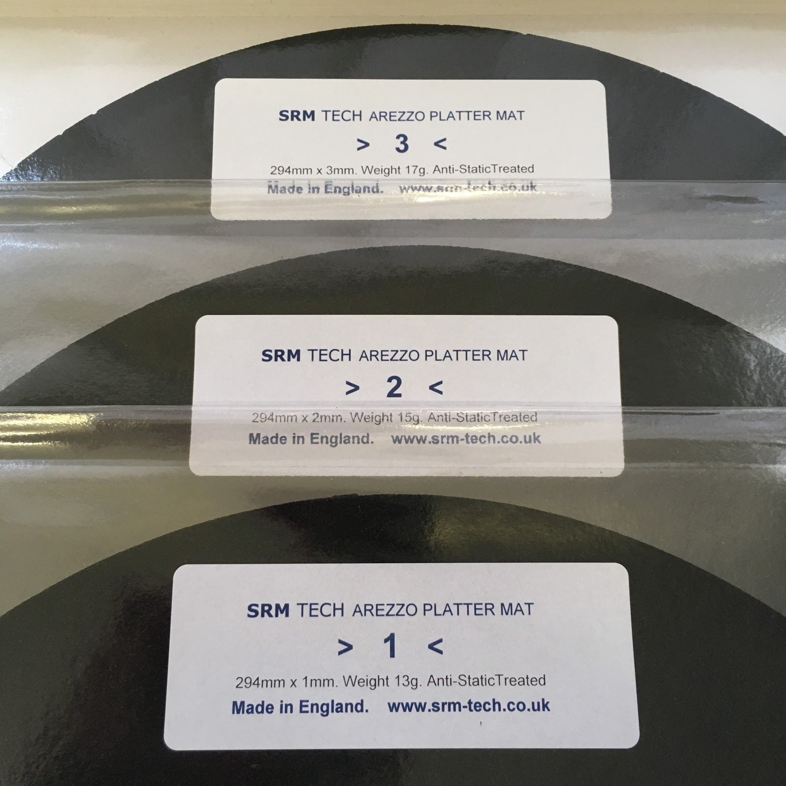 NEW! SRM TECH AREZZO PLATTER MAT VTA-S PACK – ADJUST VTA EASILY – 1,2 & 3mm MATS