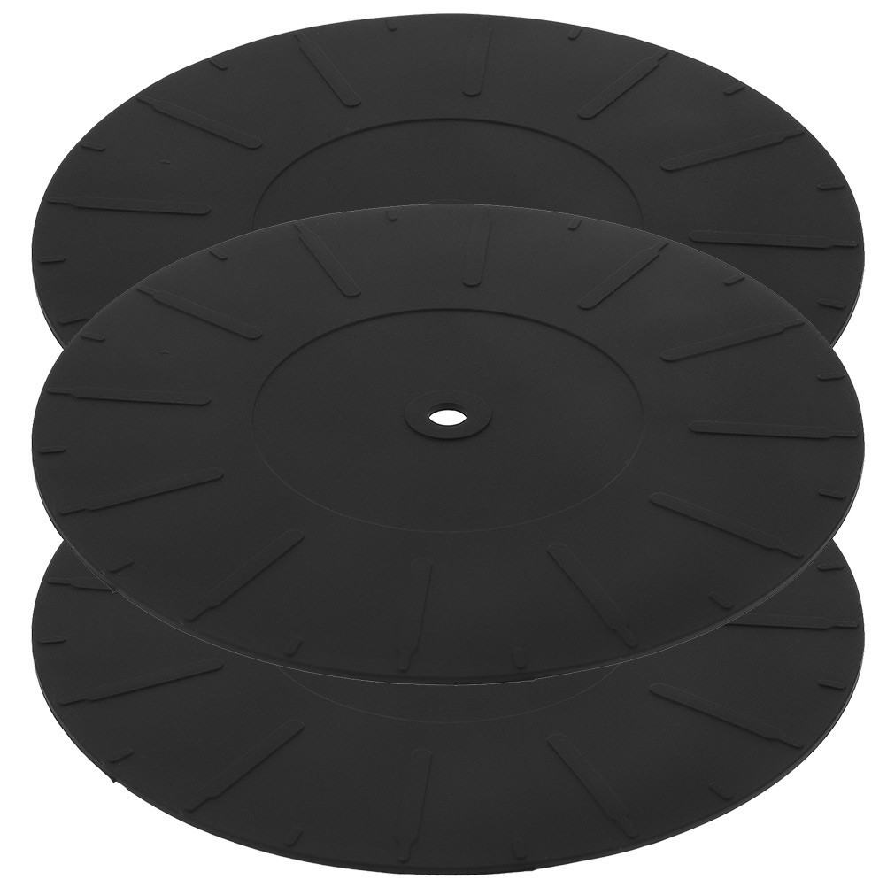 3 Pcs Turntable Mats Record Player Protective Pad Slip Anti-static Silicone
