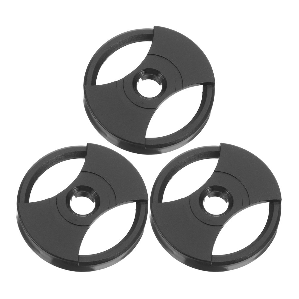 3Pcs Reusable Black Plastic Record Player Adapter for Stable Playback Home Use