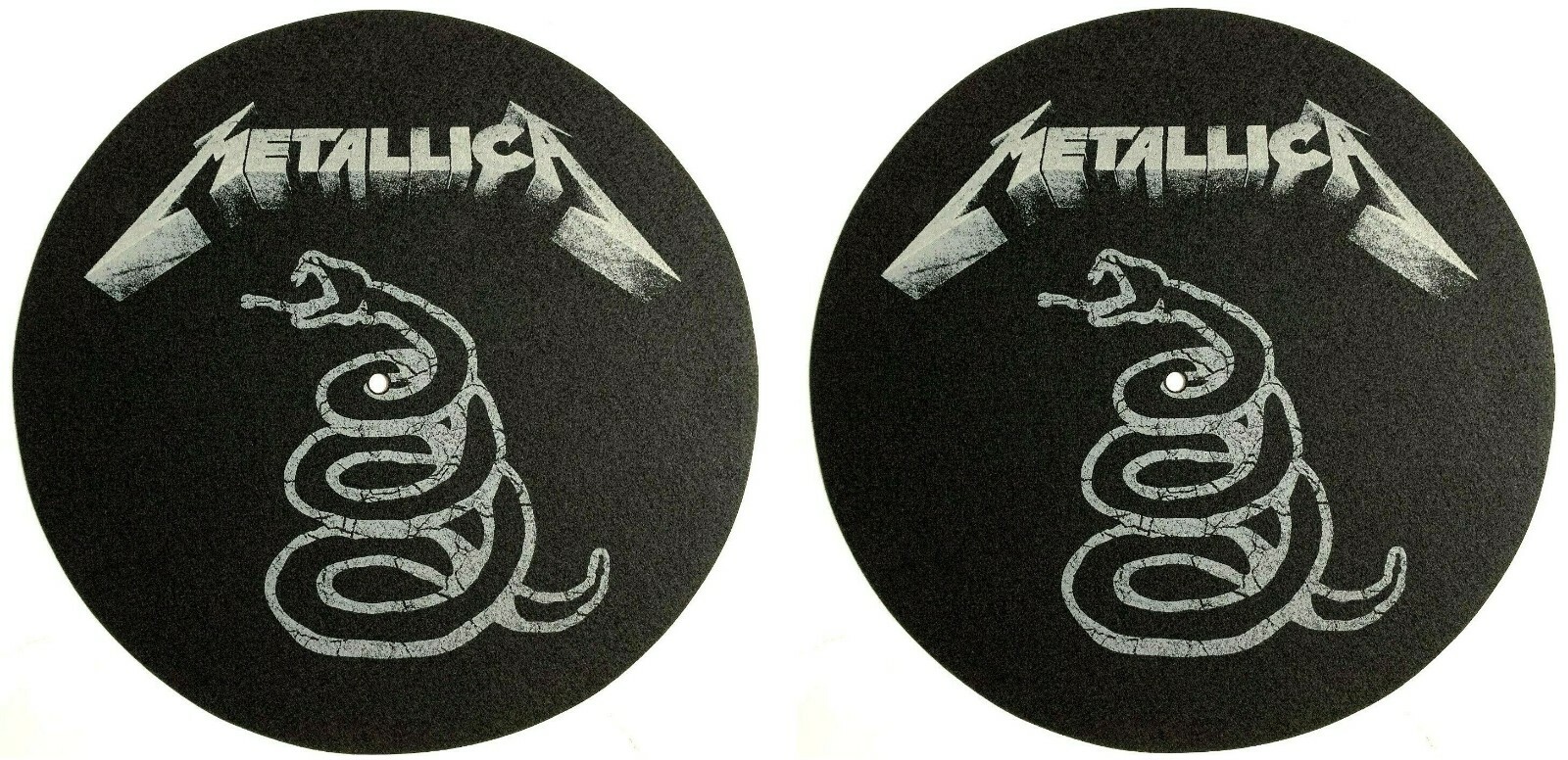Metallica The Black Album Slipmat Pair Vinyl Record Slip Mat Turntable Set of 2