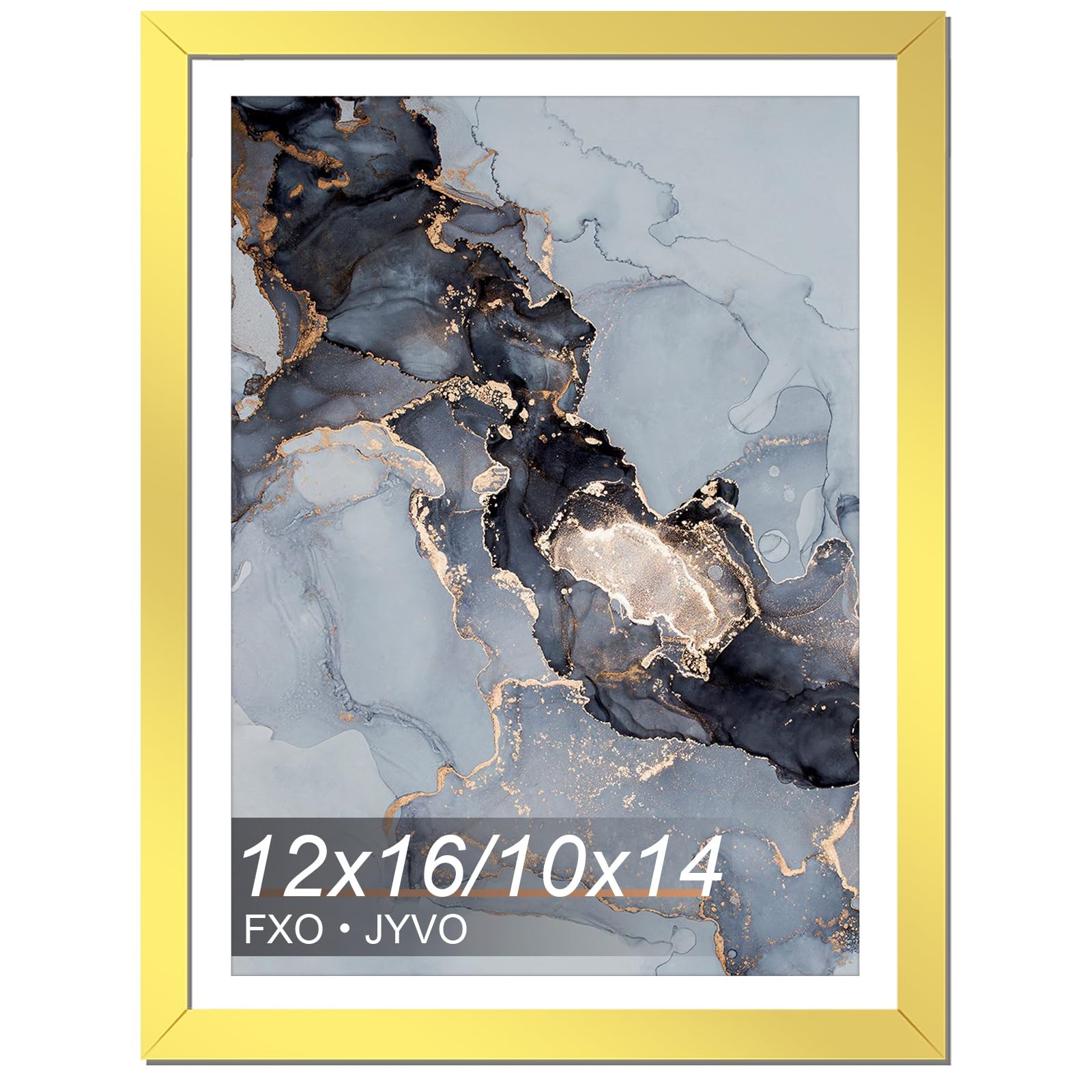 Fxojyvo 12 x 16 Frame Gold, Display Picture 10×14 12×16/10×14-1PACK, Gold