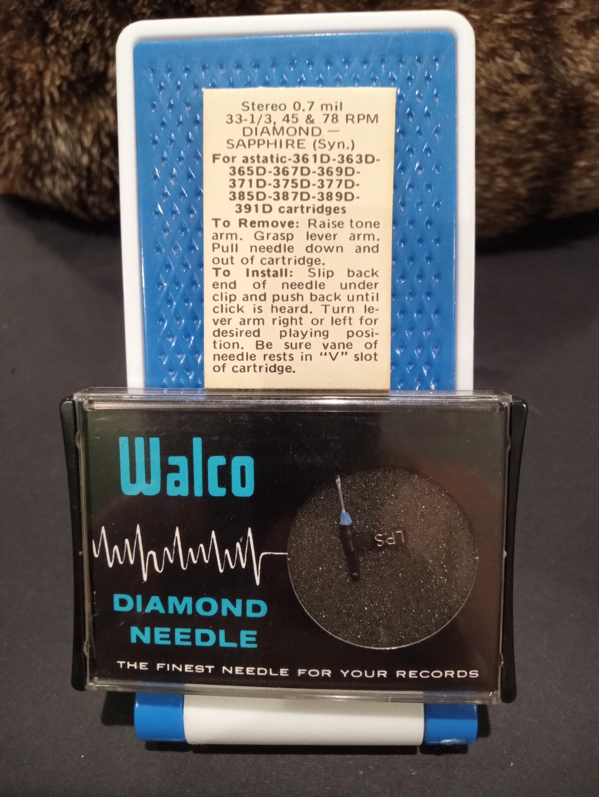WALCO Diamond Needle W-349STDS Astatic Sapphire Needle Phonograph NOS