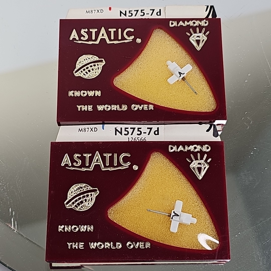 2pcs Astatic N575-7d M87XD Diamond Record Stylus Needle Replacement 126566