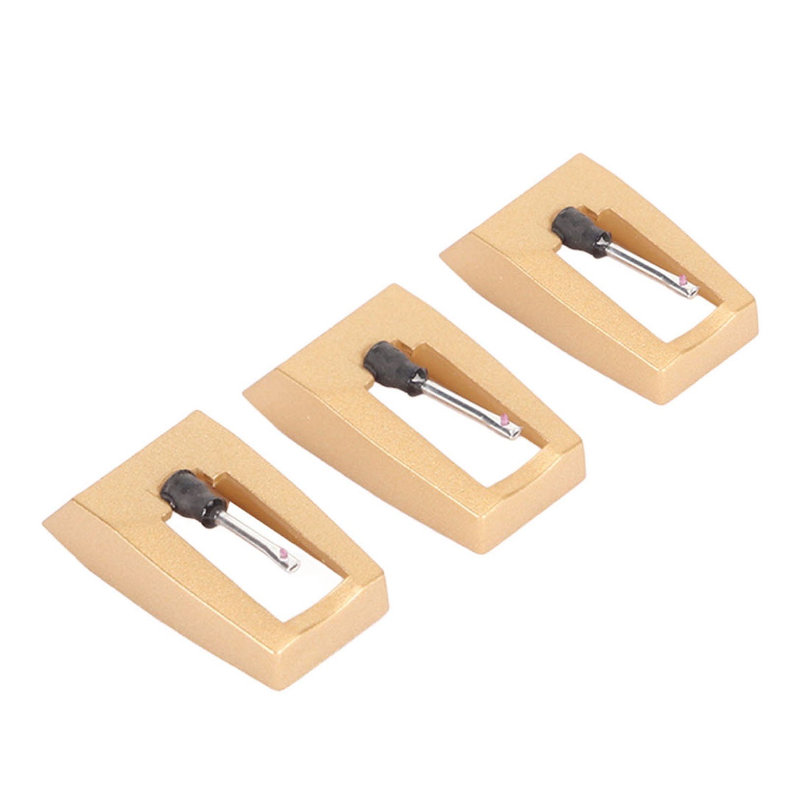 3pcs Turntable Record Needle High Performance For Music Lovers Gold