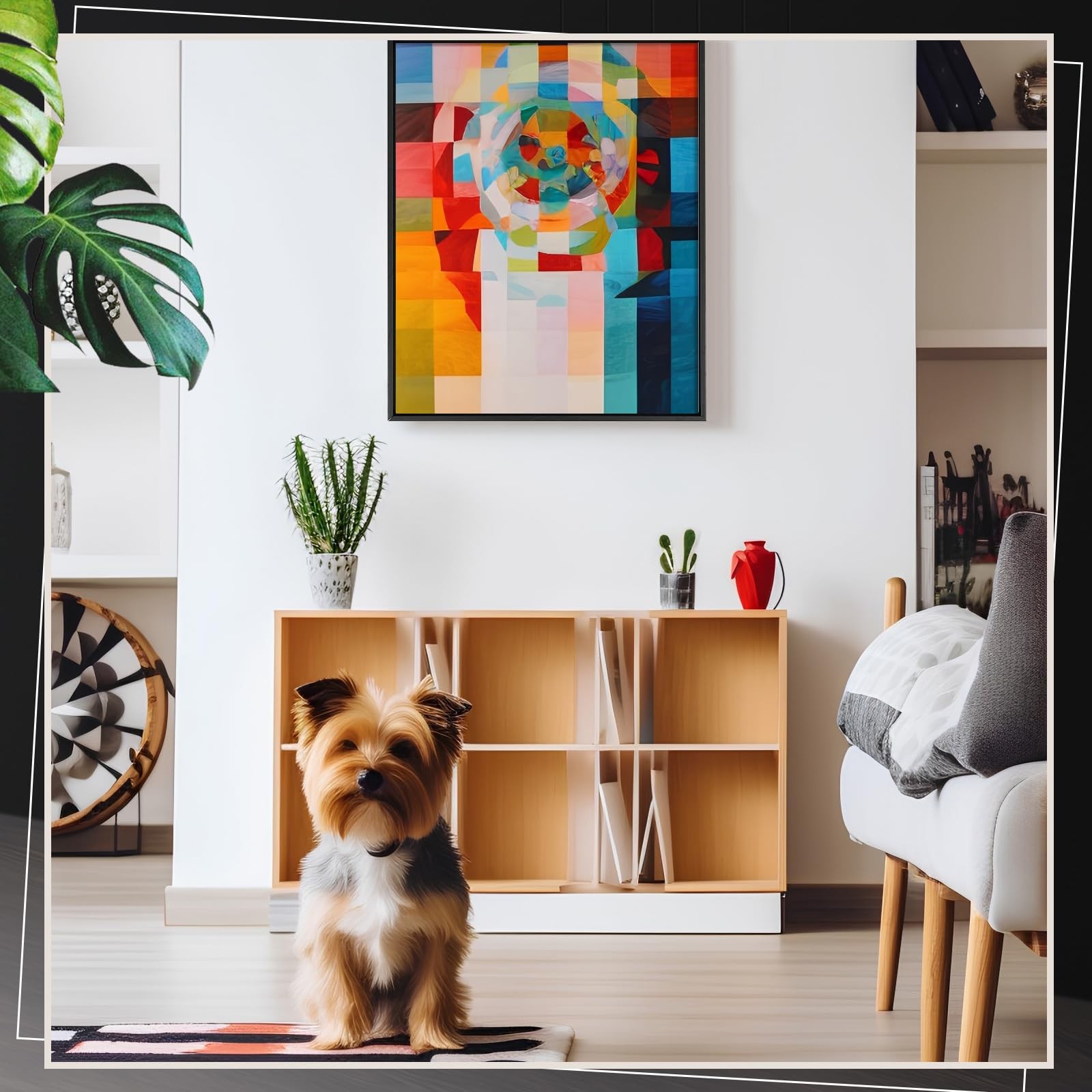 Suzile 4 Pcs Floating Frames for 16 x 20 Canvas, 16 x 20″, 0.9″ Deep, Black
