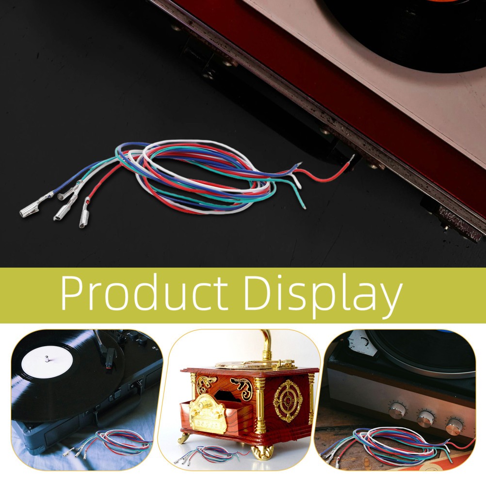 8Pcs Durable Copper PVC Phono Cartridge Leads for Turntable Headshell Audio Use