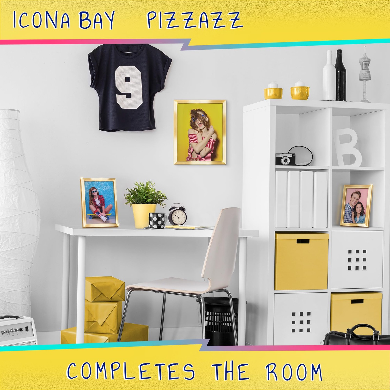 Icona Bay 4×6 Picture Frame, Gold Solid Wood Scandinavian Style 4×6,