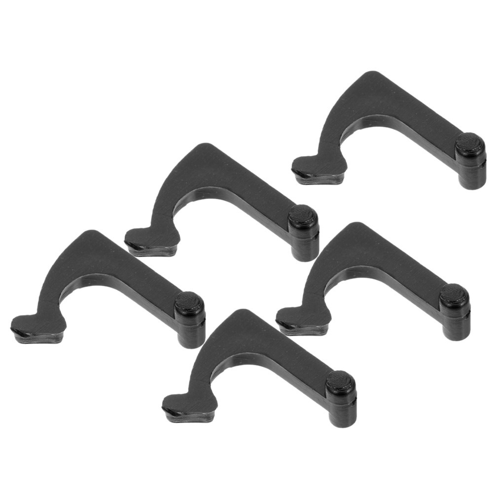 5Pcs Universal Iron Tonearm Rest Clips Black Replacement Parts for Vinyl Players