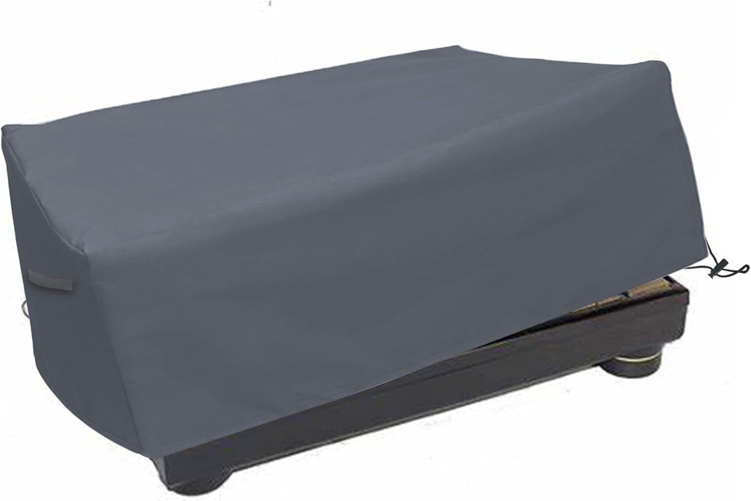 Space-Saving 18x15x5.5 Turntable Dust Cover with Convenient Side Handles – Grey