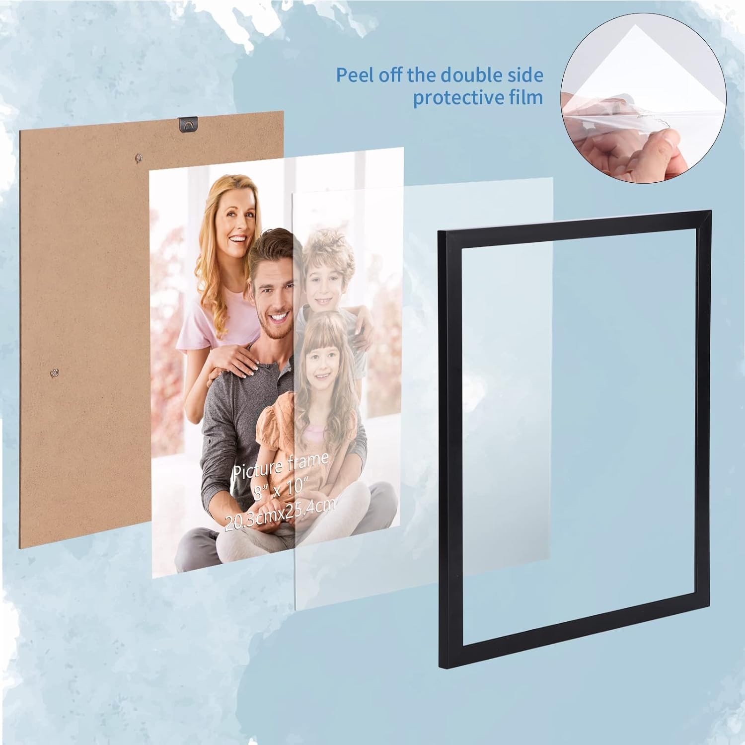 WIFTREY Black 8×10 Picture Frame Set of 18, Multi Photo Frames 8 8×10,