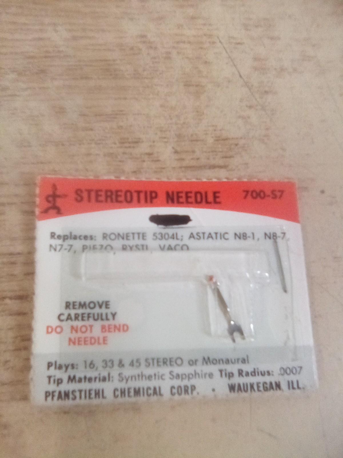 Pfanstiehl NOS 700-S7 Stereotip Needle