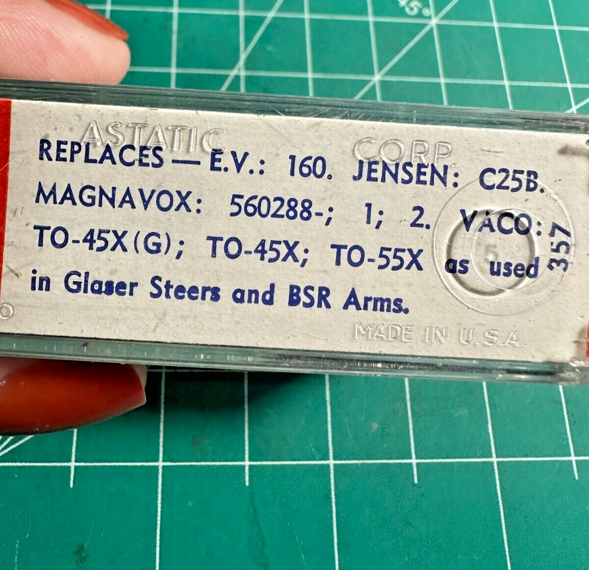Astatic 470 Cartridge fits EV Jensen Magnavox VACO