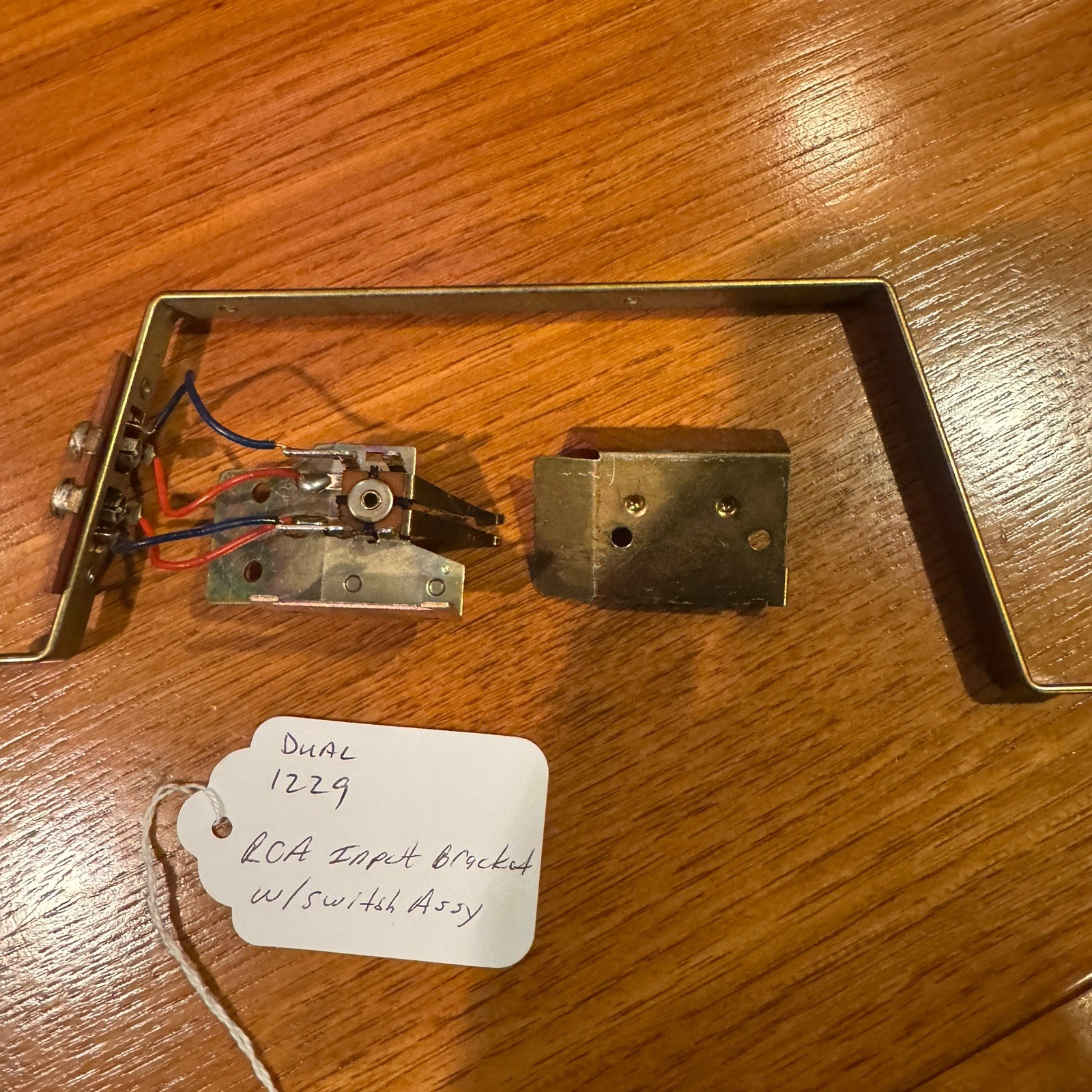 UNITED AUDIO ORIGINAL RCA JACK INPUT BRACKET WITH SWITCH ASSEMBLY FOR DUAL 1229