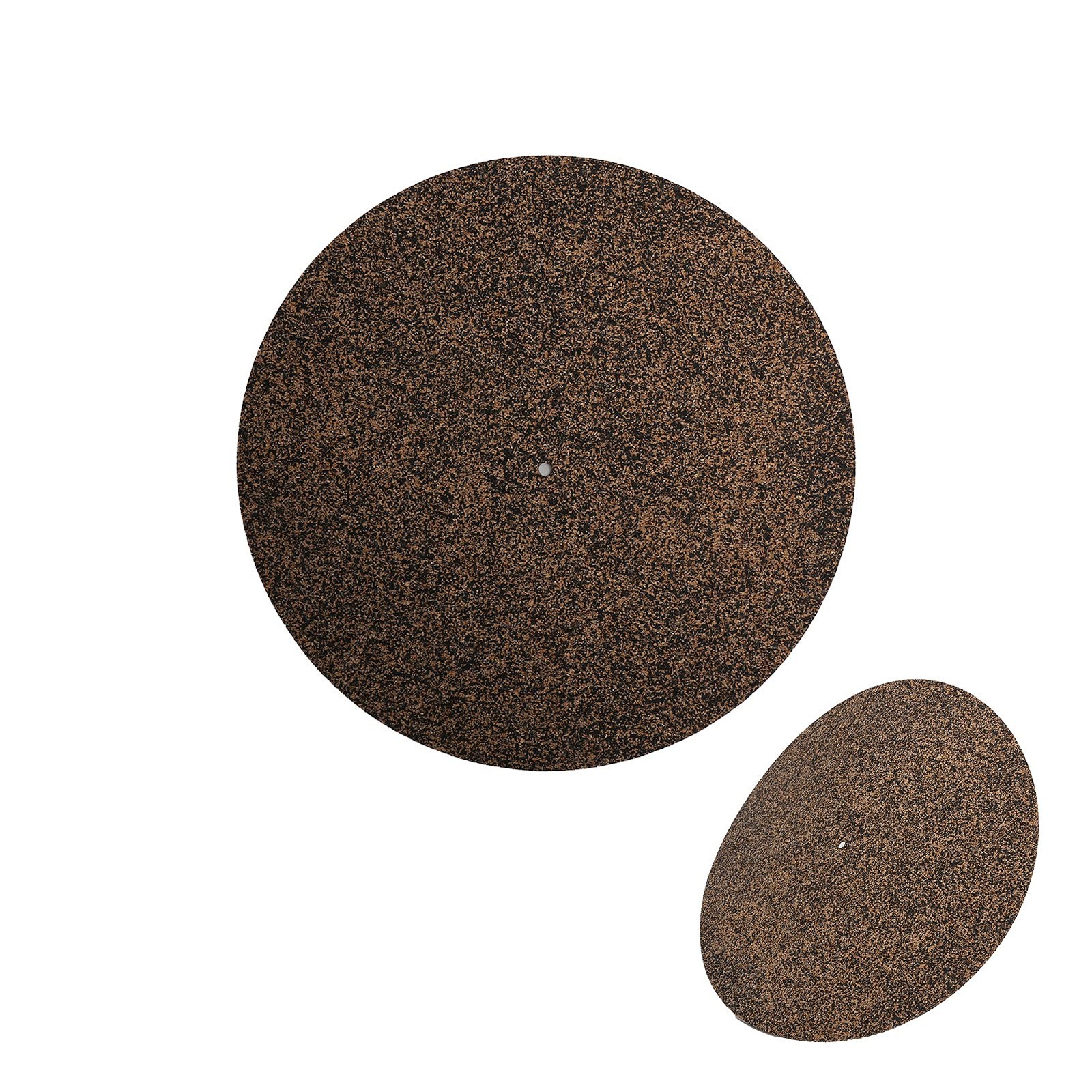 Turntable Platter Mat Black Rubber Cork Design,12 Inch Silicone black