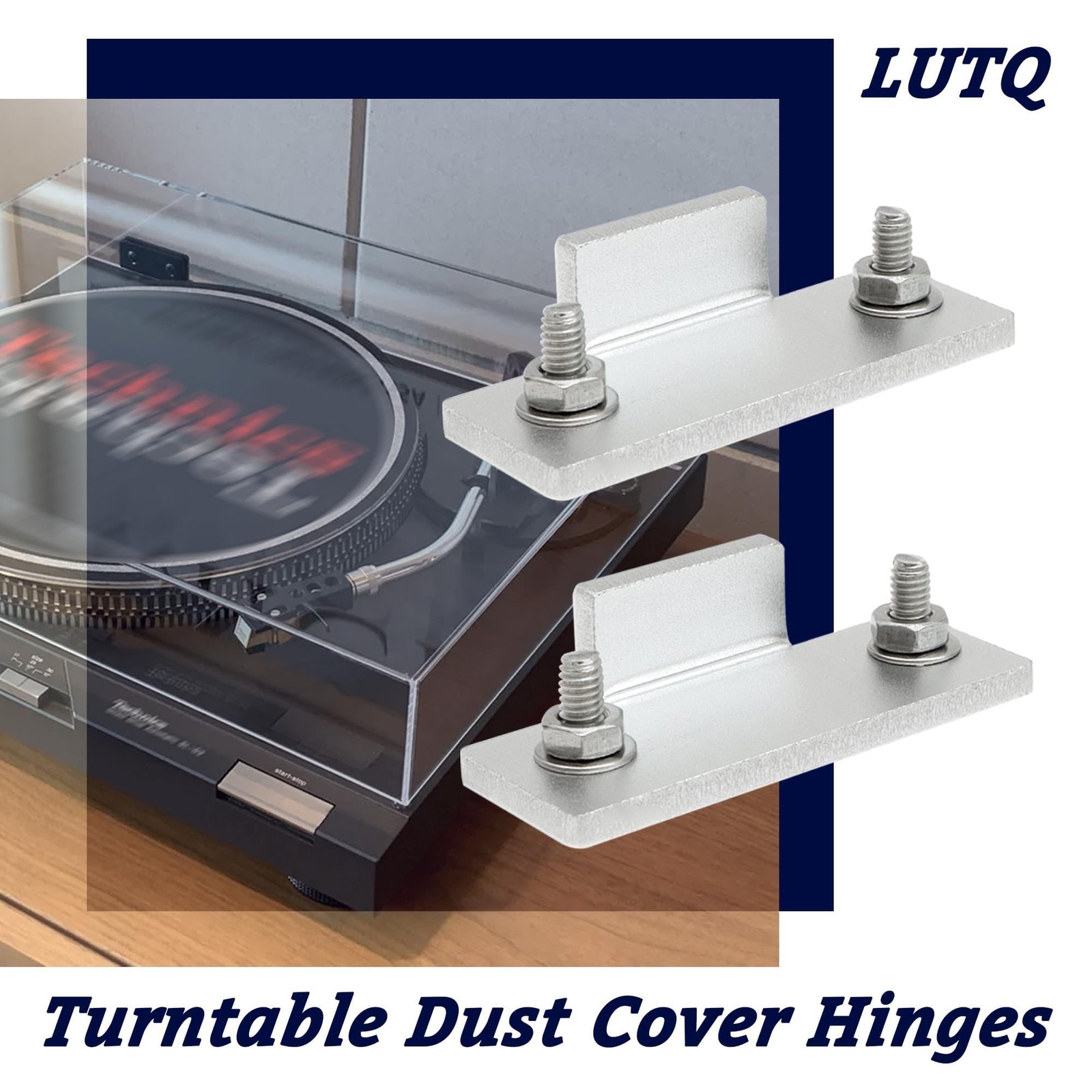 Turntable Dust Cover Hinges – Repair Tabs and Hinge Brackets for Silver