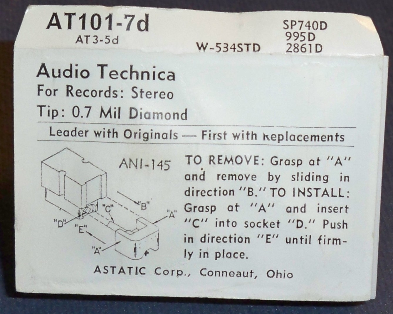 STYLUS NEEDLE for ST-6 SN21 SN22 DSN10 DSN11 AT-6 AT-5 D7-16 621-D7