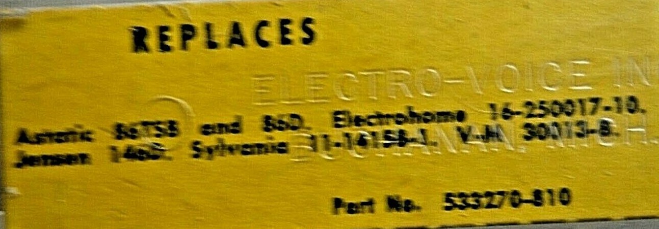 NEW NOS EV ELECTRO-VOICE 146D ASTATIC 86TSB 86D JENSEN 146D ETC NEEDLE CARTRIDGE