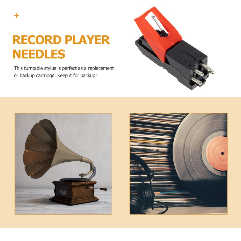 Easy Install Red Record Player Stylus Needle with Strong Tracking Ability