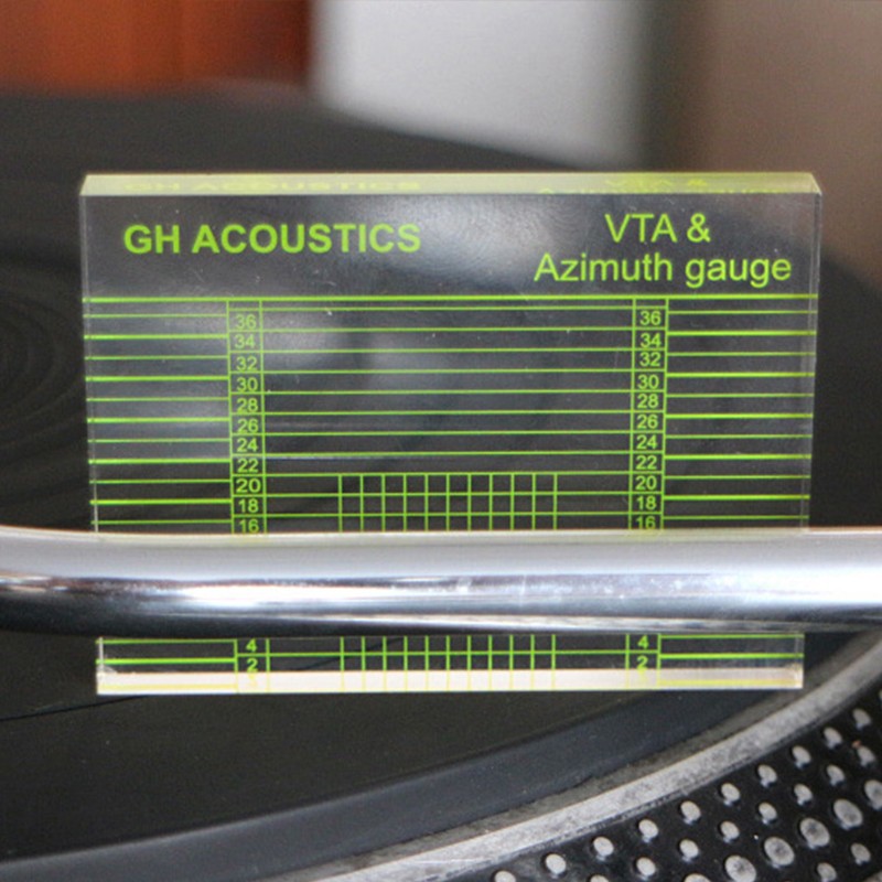 For LP Vinyl Tonearm VTA Azimuth Gauge Alignment Ruler Headshell Alignment Block