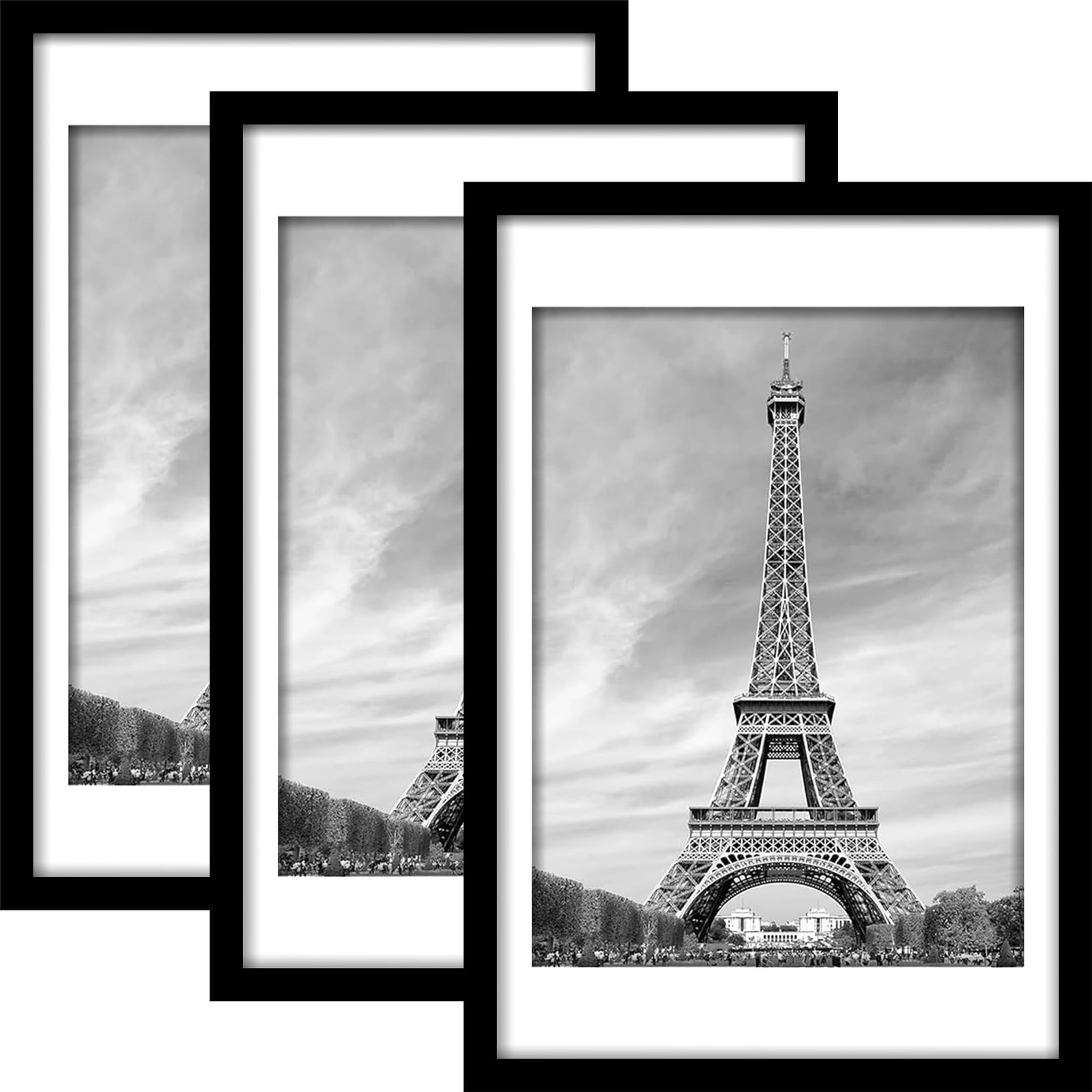 Abtgt 20×30 Frame Set of 3, Display Pictures 18×24 with Mat or 20×30, Black