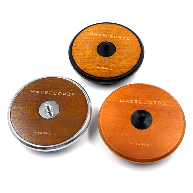 LP Vinyl Records Wooden Metal Stabilizer Non-slip Mat for 7″ / 10″ / 12″ Disc
