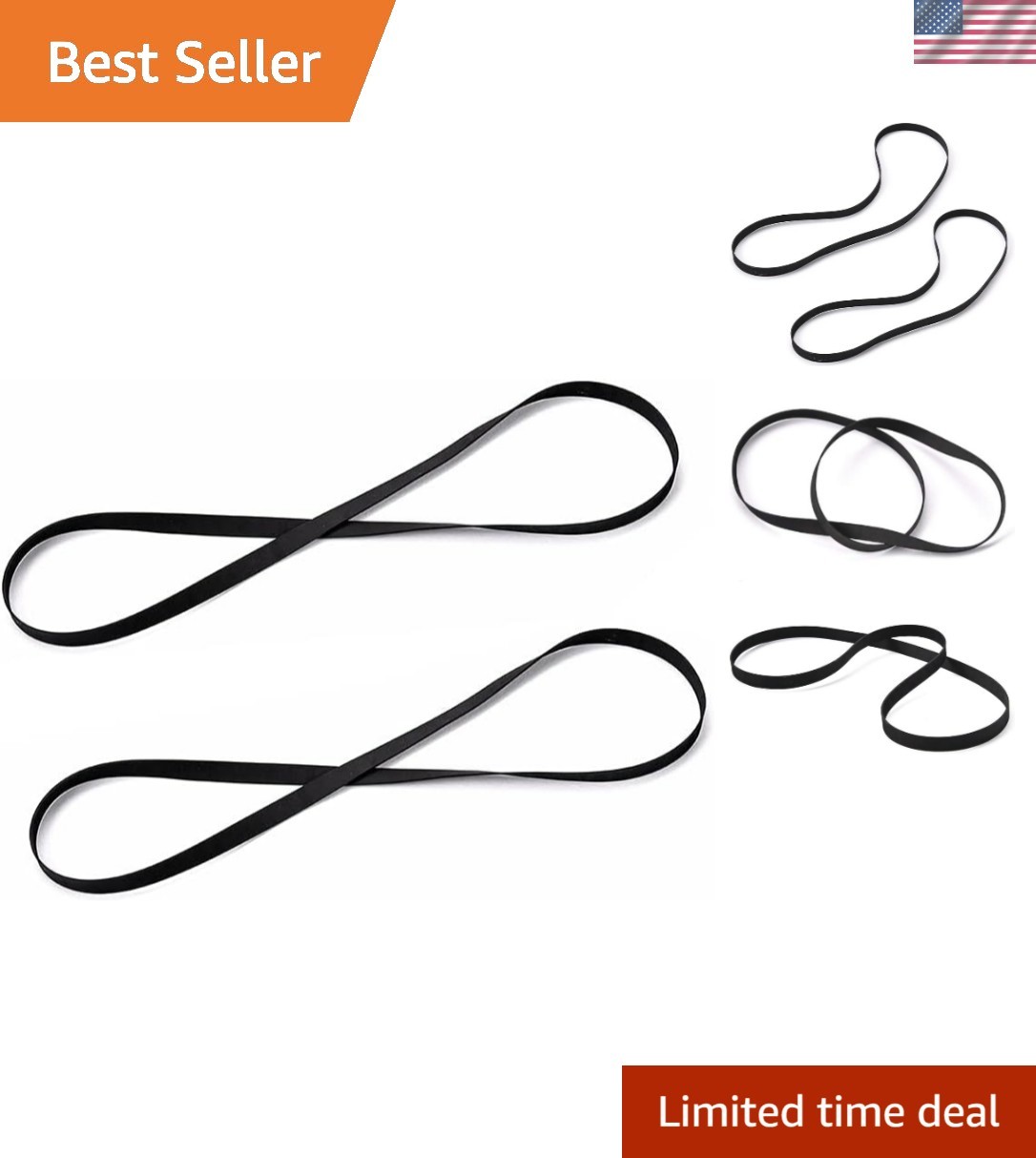 2PCS Turntable Belt Replacement Fold Length 270MM for Retro Vinyl Record Play…