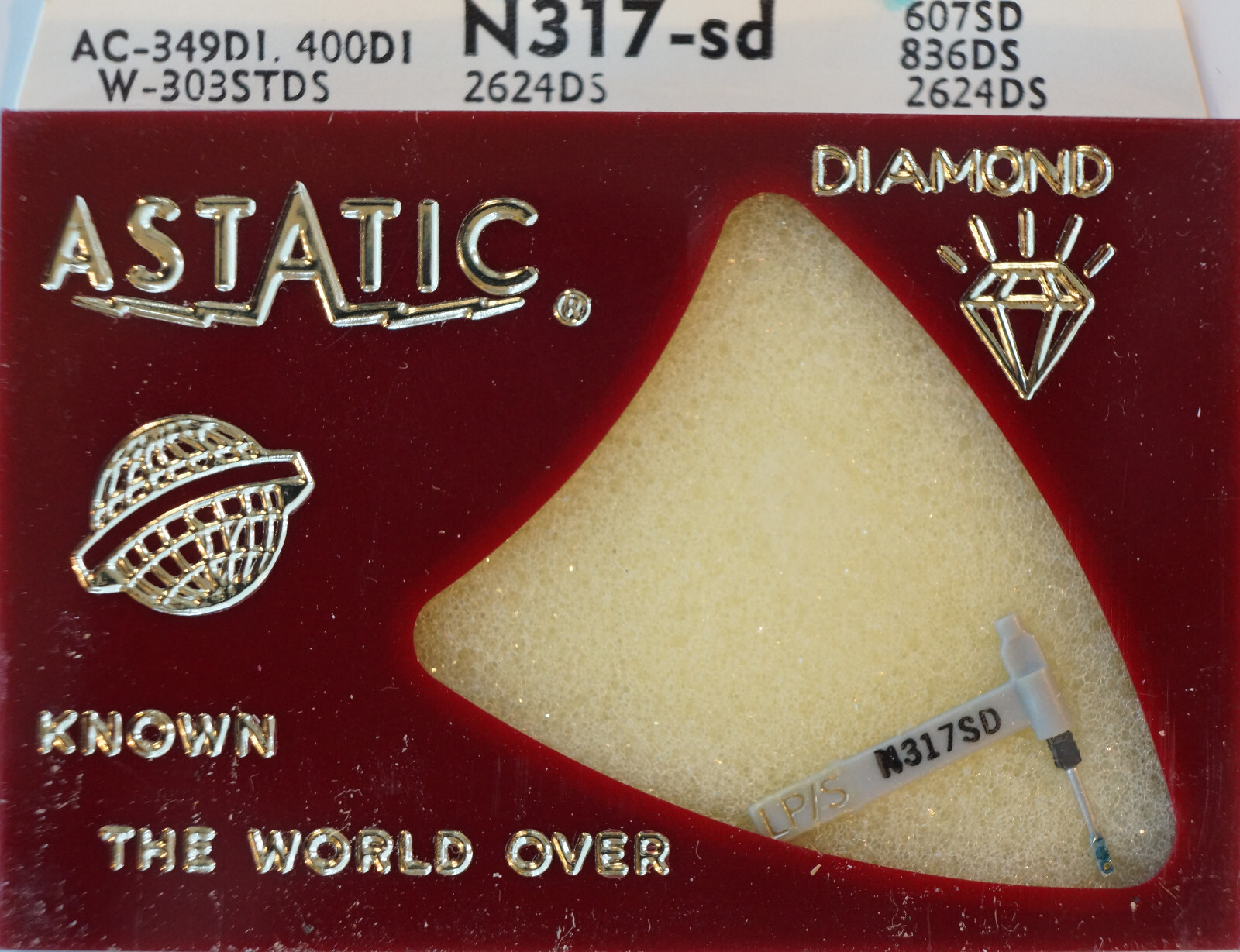 NOS ASTATIC N317-sd Diamond Needle Stylus for 607SD 836D/S 2624DS W-303STDS