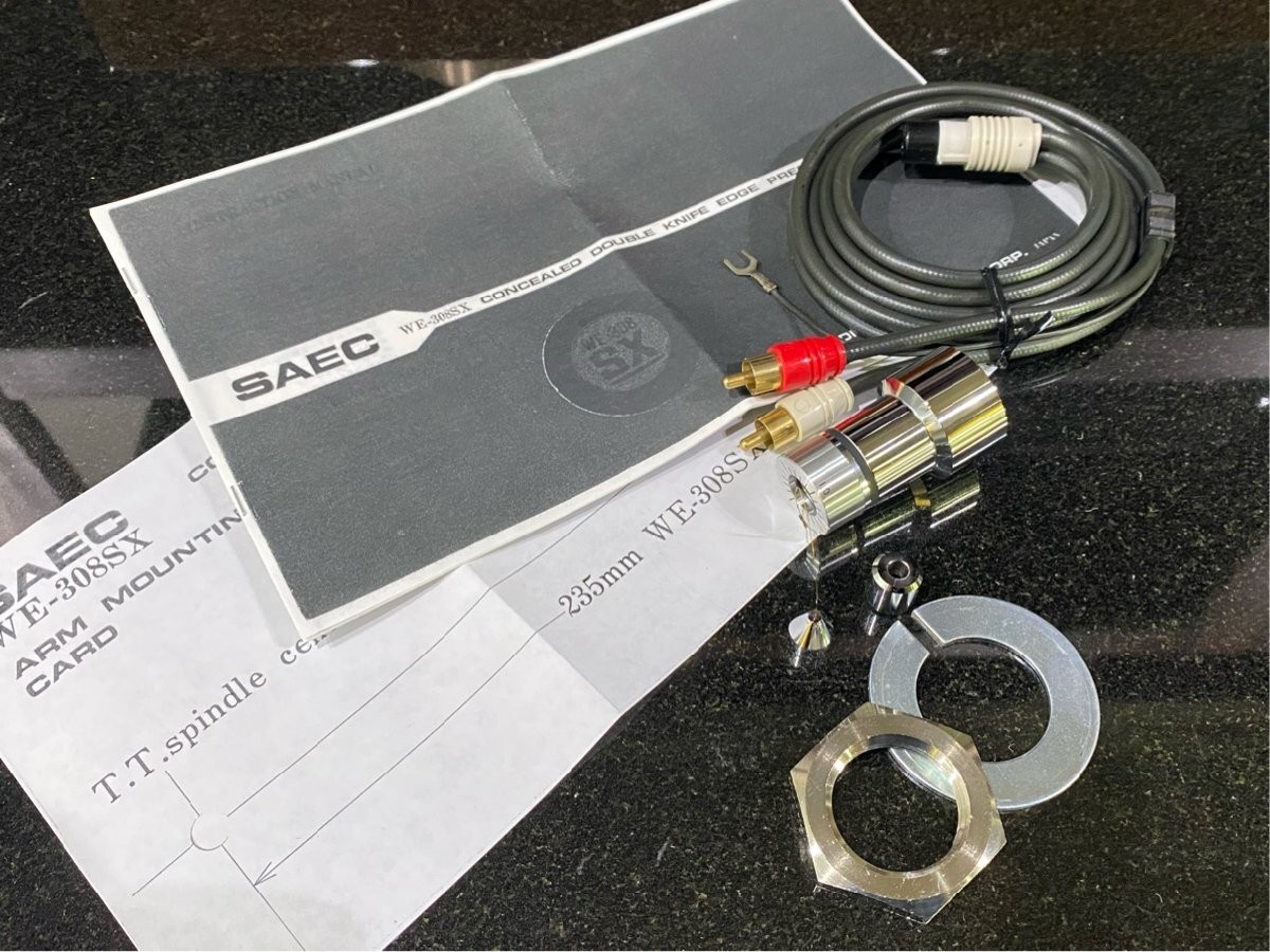 SAEC WE-308SX Tone Arm with Phono Cable and Lifter Oil Used