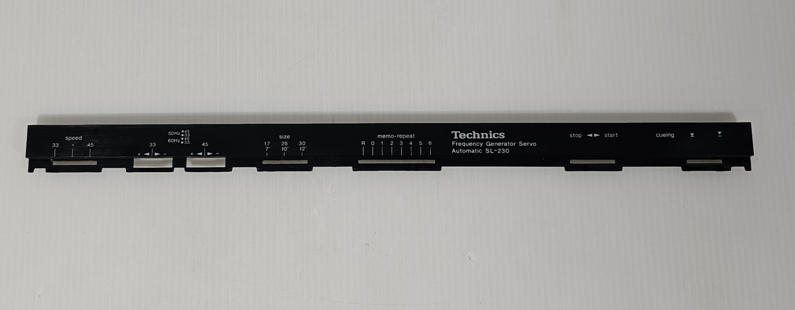 Technics SL-230 Turntable Original OEM Part, CONTROL PANEL